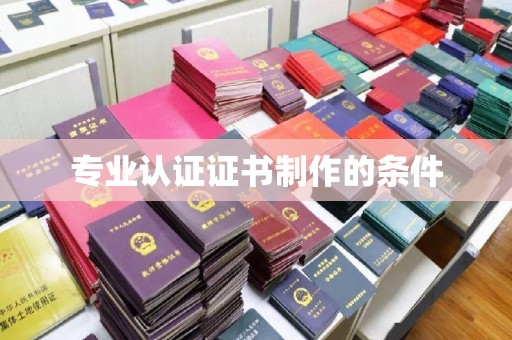 卫滨专业认证证书制作的条件