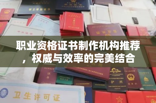 卫滨职业资格证书制作机构推荐，权威与效率的完美结合