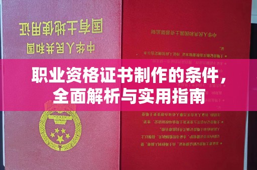 卫滨职业资格证书制作的条件，全面解析与实用指南