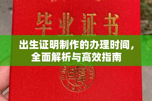 卫滨出生证明制作的办理时间，全面解析与高效指南