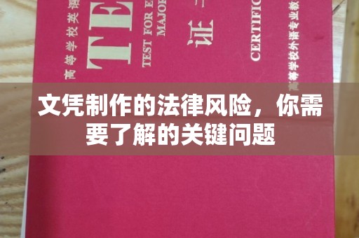 卫滨文凭制作的法律风险，你需要了解的关键问题