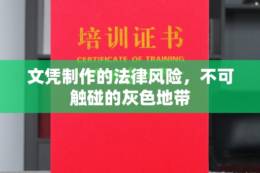 卫滨文凭制作的法律风险，不可触碰的灰色地带