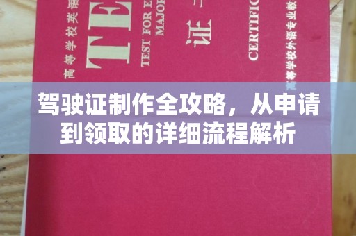 卫滨驾驶证制作全攻略，从申请到领取的详细流程解析